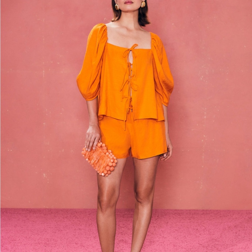 NWT Cult Gaia Aurel top in Marigold size Small